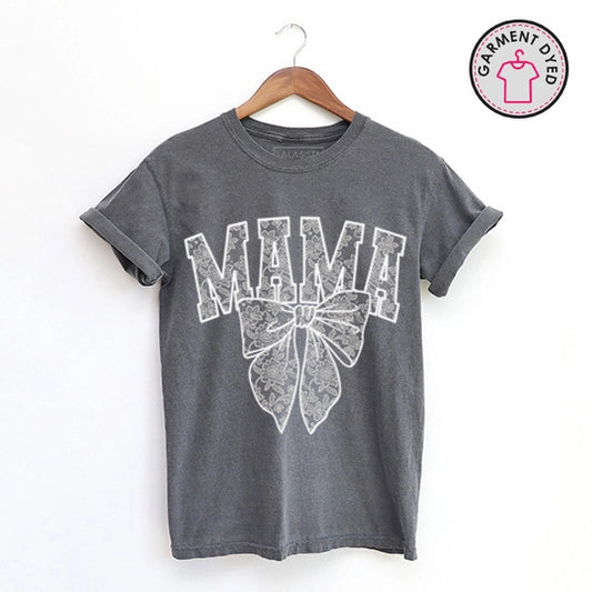 Mama Lace Ribbon Graphic T Shirt