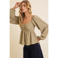 Miley Blouse in Olive