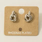 Metallic Knot Stud Earrings