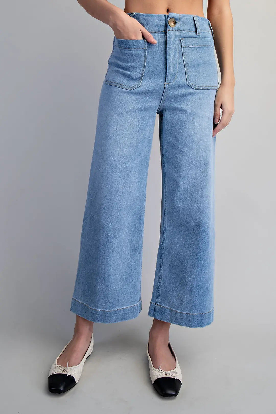 Straight Leg Denim Pants
