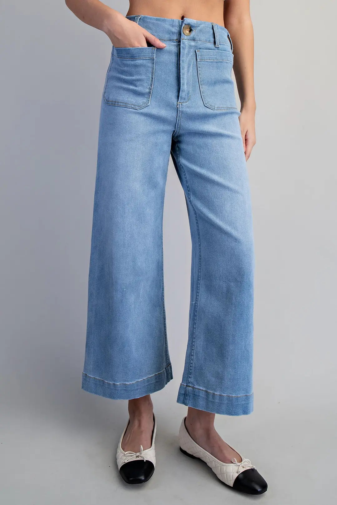Straight Leg Denim Pants
