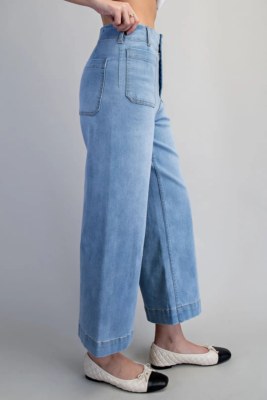 Straight Leg Denim Pants