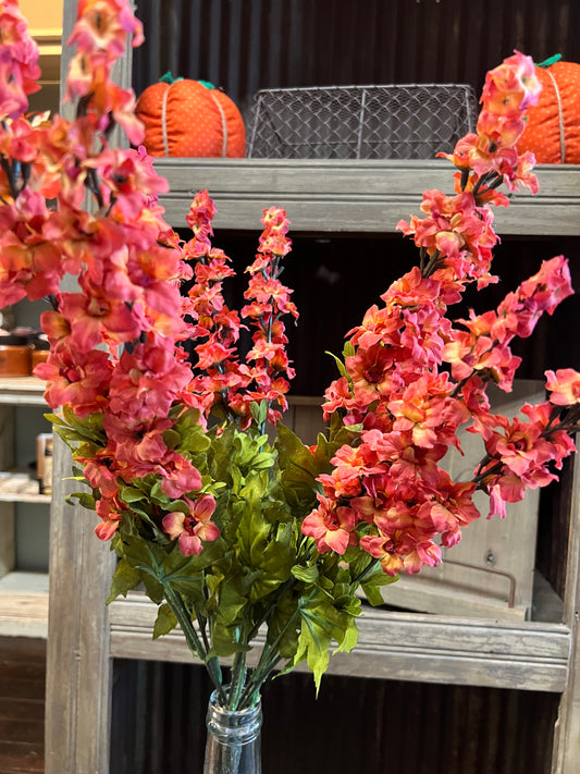 Faux Large Coral Delphinium