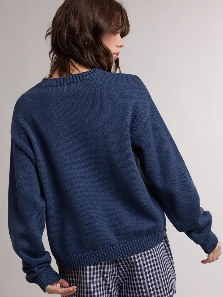 Western Horseshoe Graphic Cozy Sweater