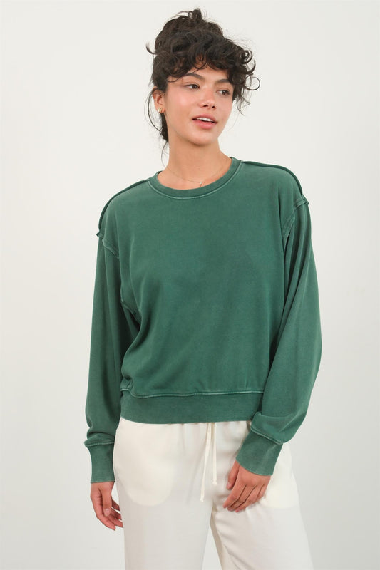 Taylor Dark Green Crewneck