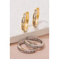Baguette Pave Hinge Hoop Earrings