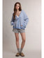 Striped Two-Way Zip Sweater Hoodie with Pockets