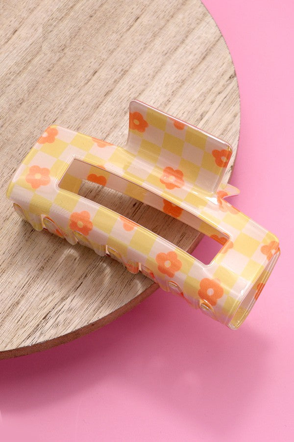 Daisy Checker Claw Clip
