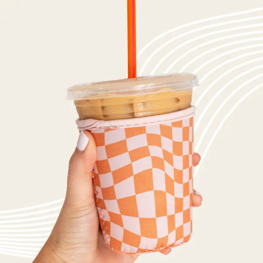Boho Checkered Coffee Sleeve