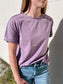 Mali Raw Hem Short Sleeve Top