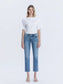 Mid Rise Ankle Slim Straight Jeans- ZESTFUL SYMPHONY