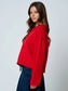 Husker Red Button Down Knit Cardigan