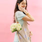 Floral Crochet Shoulder Bag - Periwinkle