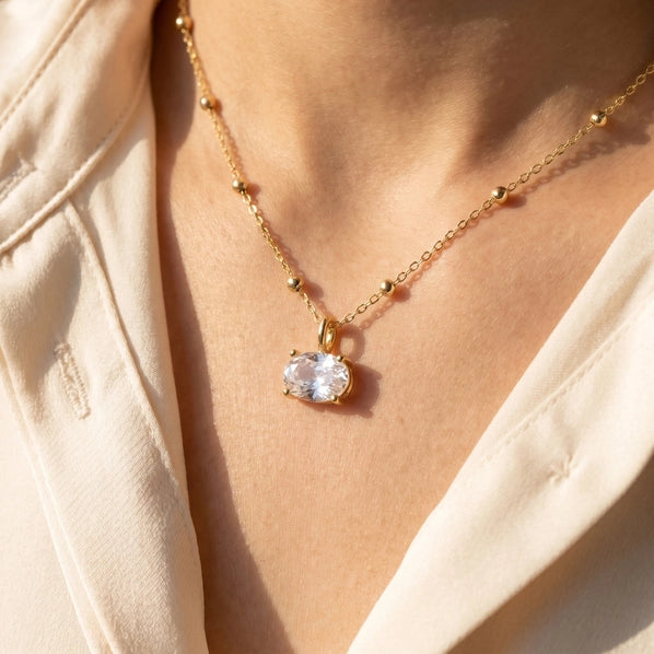 Oval Pendant Necklace