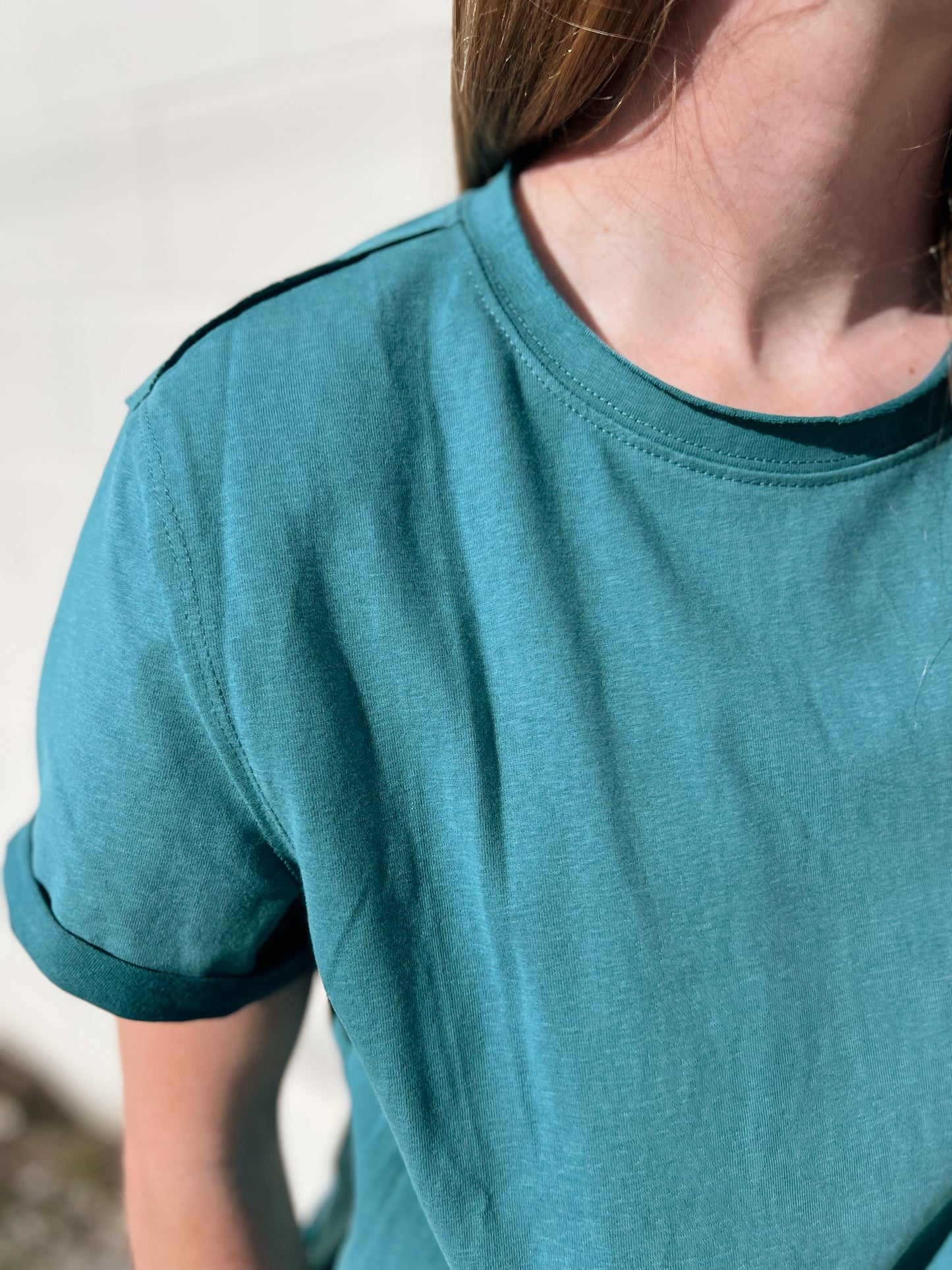 Mali Raw Hem Short Sleeve Top
