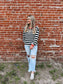 Kenna Stripe Sweatshirt in Black