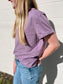 Mali Raw Hem Short Sleeve Top