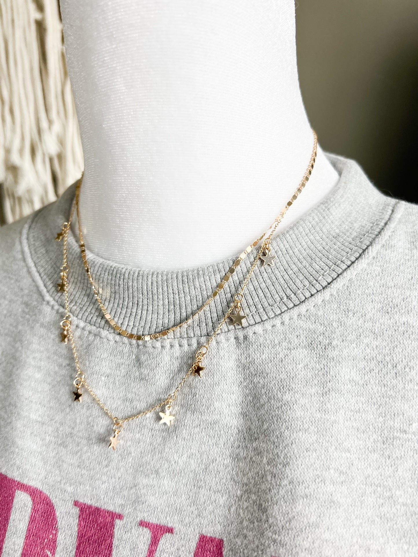 LAYER STAR DROP NECKLACE