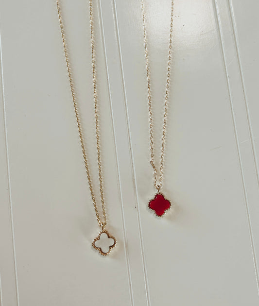 Mini Kendra Dupe Clover Necklace