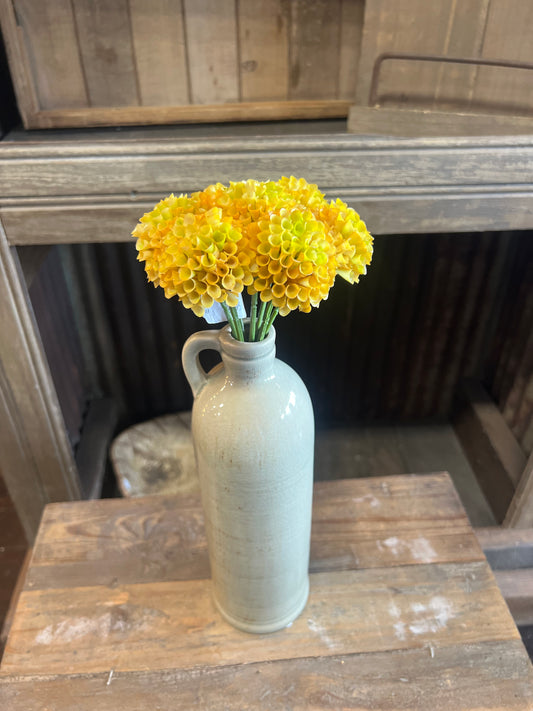 Artificial Short Garden Mums in Yellow