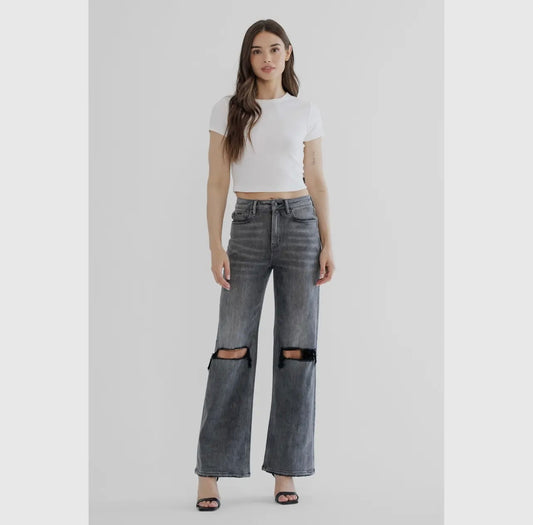 Mica High Rise Jeans In Color Oil
