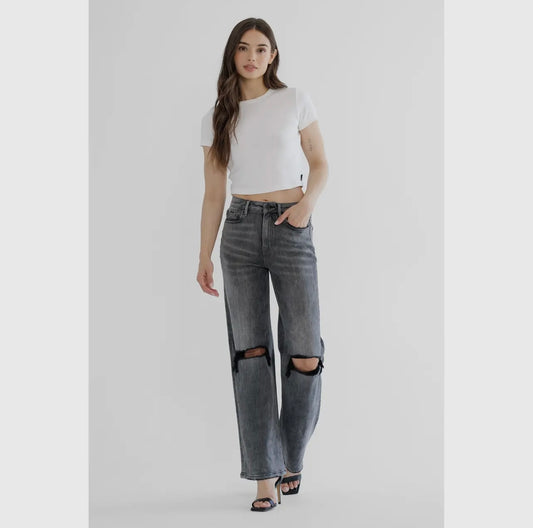 Mica High Rise Jeans In Color Oil