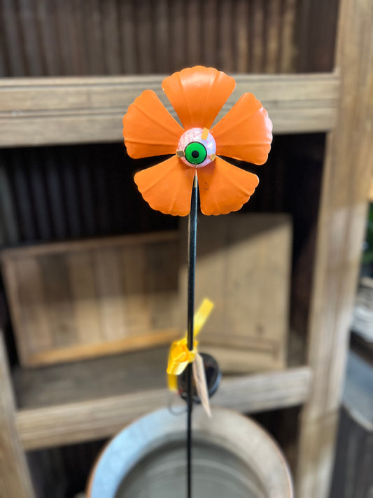 Spooky Eye Stake in Orange