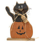 Rustic Wood Spooky Black Cat in Jack