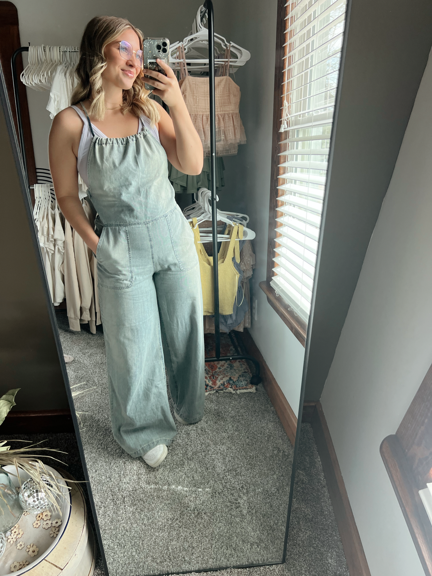 WIDE LEG OVERALL JUMPSUIT