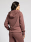 Carly Rib Hoodie in Rose Brown