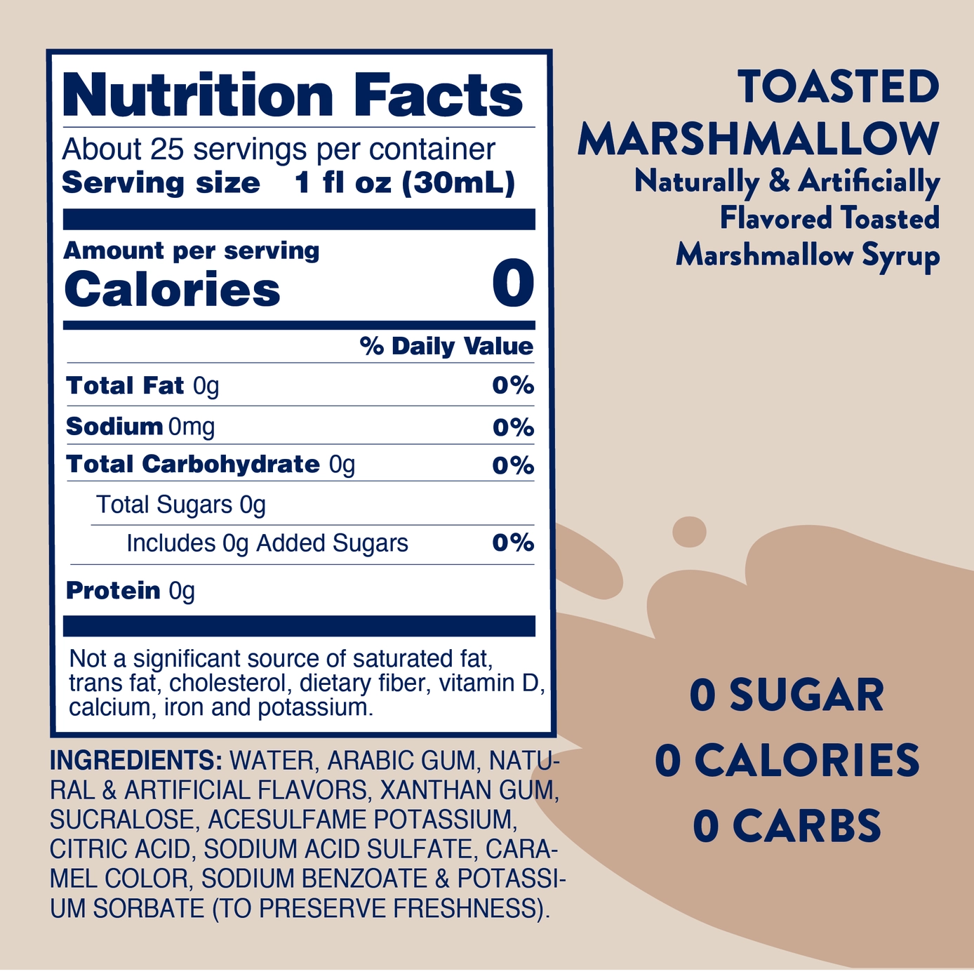 Jordan's Sugar Free Toasted Marshmallow Syrup
