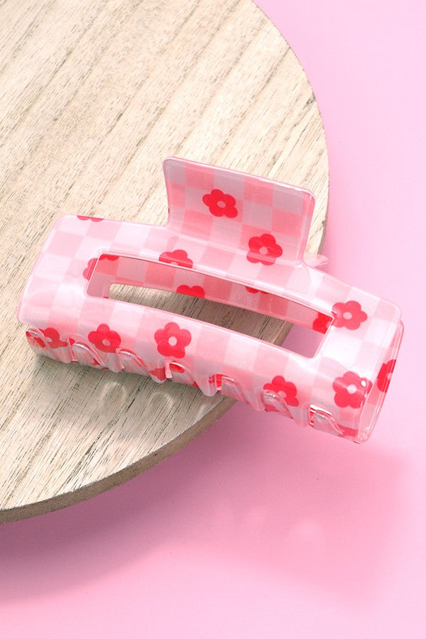 Daisy Checker Claw Clip