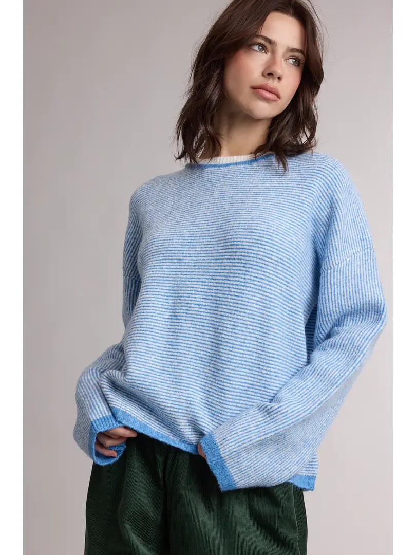 Stripe Drop Shoulder Sweater