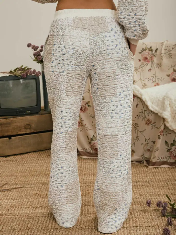 Floral Patchwork Quilted Pants