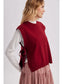 Sleeveless Open Side Sweater Vest In Wine