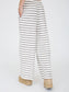 Stripe Wide Leg Knit Lounge Pants In Grey