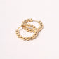 14K Gold-Dipped Ball Hoop Earring