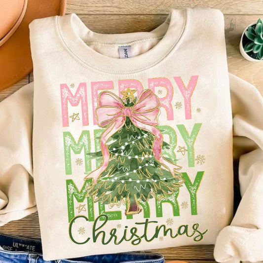 Coquette Christmas Tree Sweatshirt