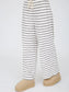 Stripe Wide Leg Knit Lounge Pants In Grey