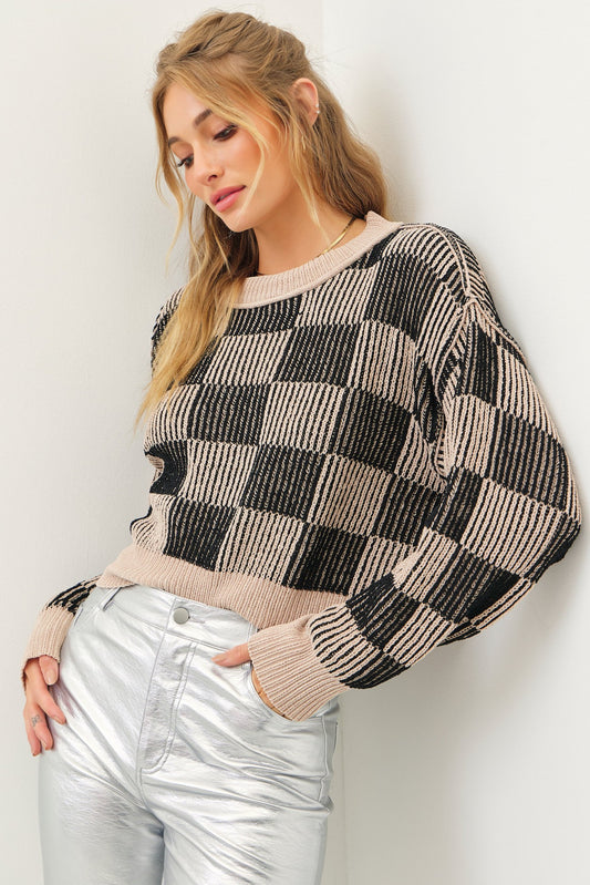 Emory Checkerboard Sweater