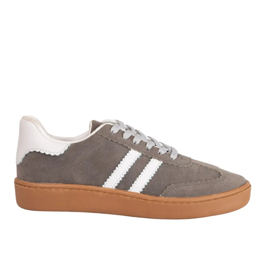 Suede Fashion Sneakers In Gray