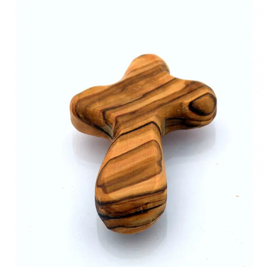 Genuine Olive Wood Comfort Cross (2-1/2")