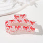 Large Bow Ribbon Heart Hair Claw Clips