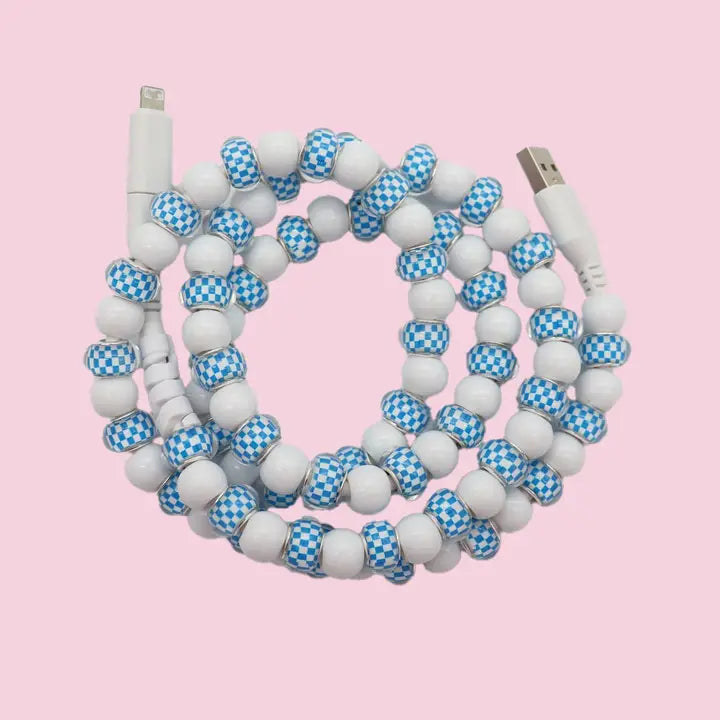 Beaded charging Cable 2 in 1 Type-C To ip15