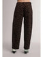Floral Print Barrel Leg Pants