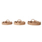 Decorative Rattan Trays w/ Scalloped Edge & Handles