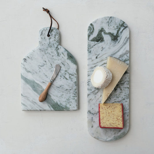 Marble Cheese/Cutting Board w/ Canape Knife