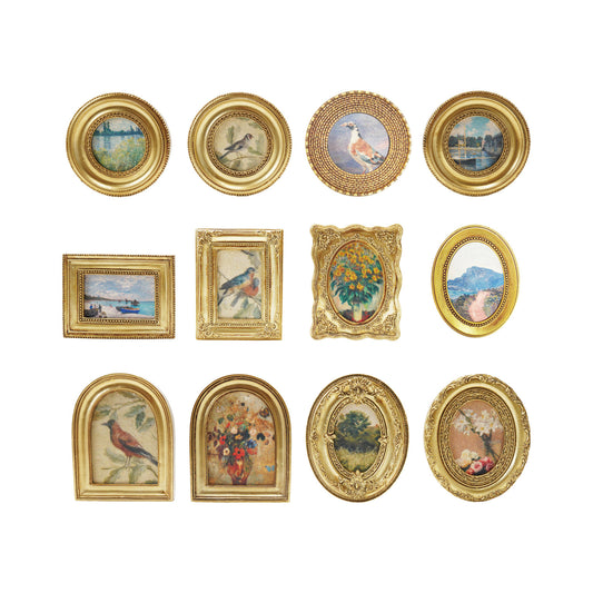 Resin Mini Framed Art Magnet-Gold Finish