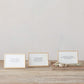 Metal & Glass Frame w/ Easel & Saying, Gold Finish