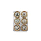 Resin Convex Magnets on Metal Card with Animals & Botanicals & Gold Finish